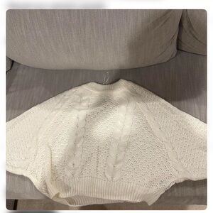 Altar'd State Cream Cable Knit Sweater